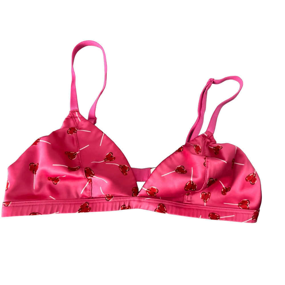 VICTORIA’S SECRET PINK TEASE BRALETTE WITH RED HEART SHAPED LOLLIPOPS